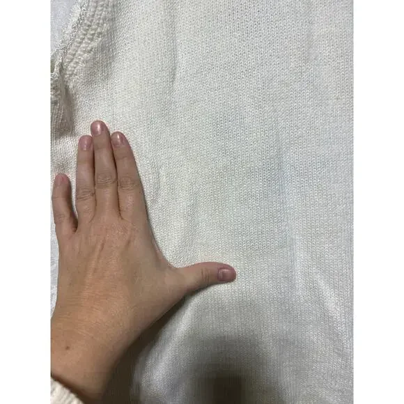 VTG Blair Vest XL Cream Embroidered Floral Crochet Detail Granny Cottage - Picture 7 of 10